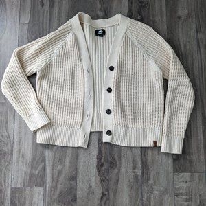 Roots knitted slightly cropped cardigan sweater
